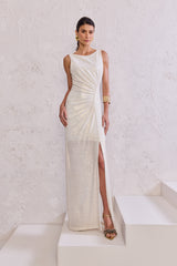 TD Long Off- White Dress