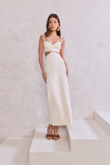 TD Off- White Midi Dress