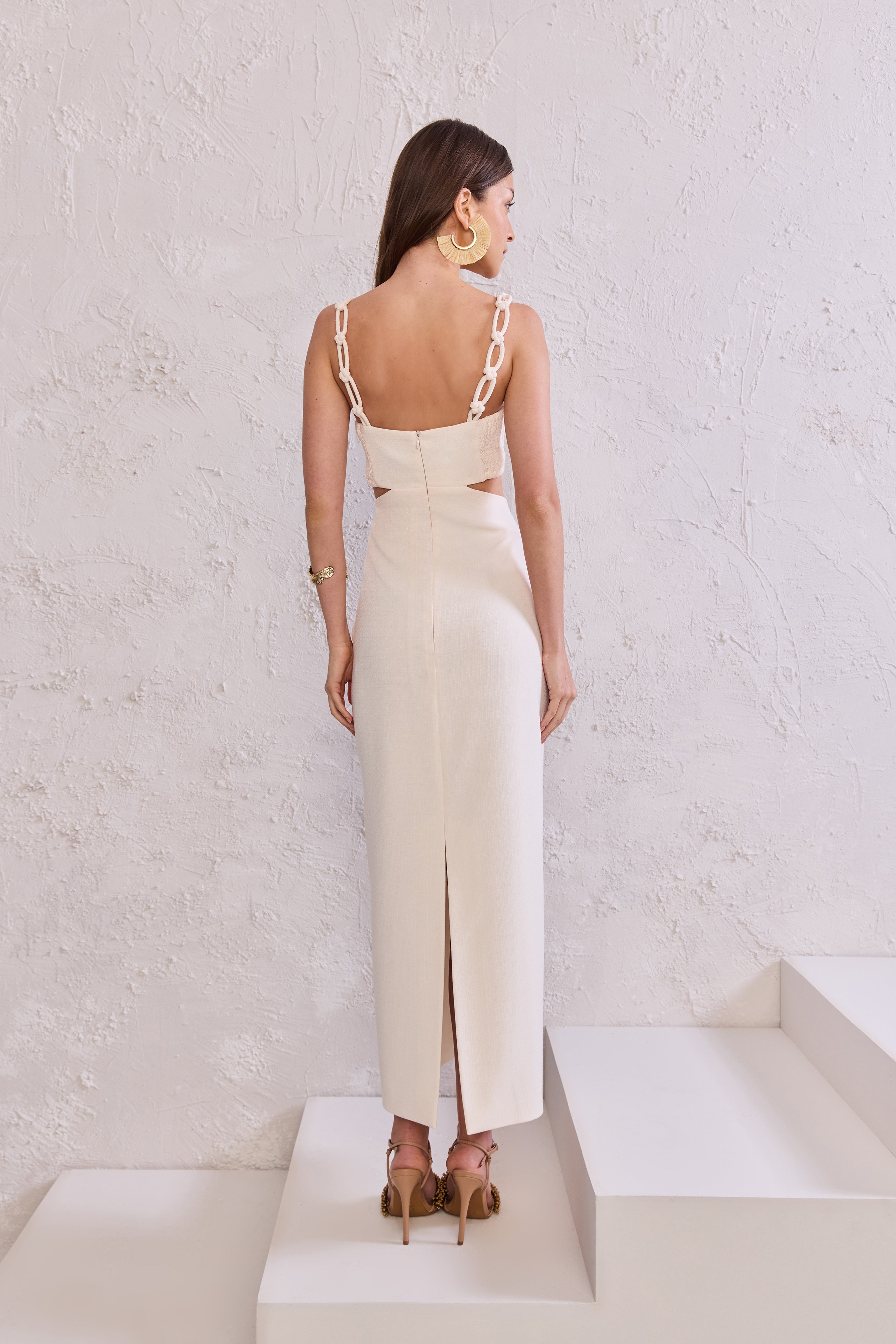 TD Off- White Midi Dress