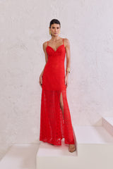 TD Long Red Dress