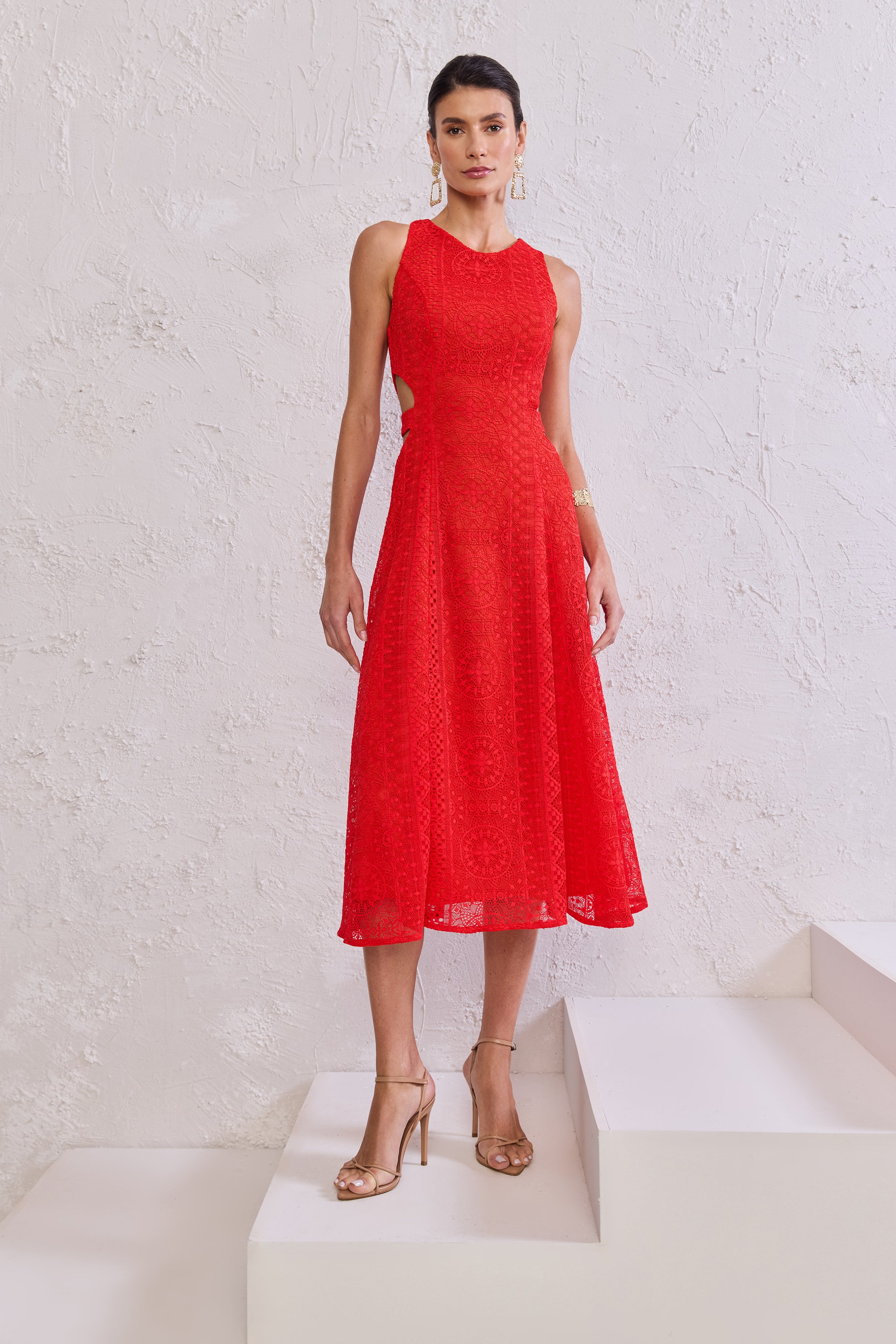 TD Red Midi Dress