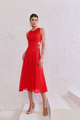 TD Red Midi Dress