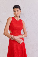 TD Red Midi Dress
