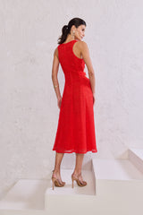 TD Red Midi Dress