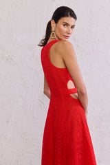 TD Red Midi Dress