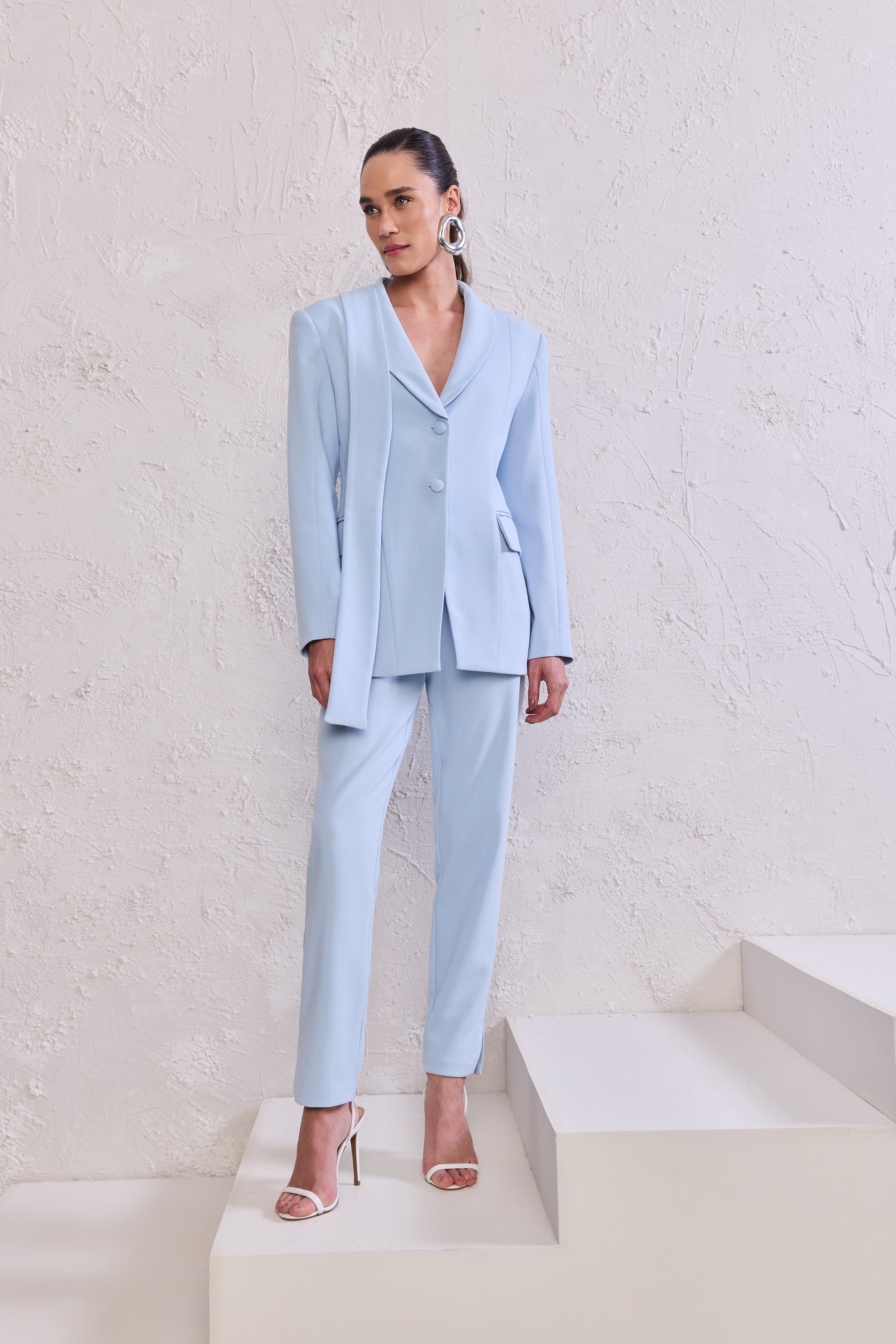 TD Blue Blazer And Pants Set