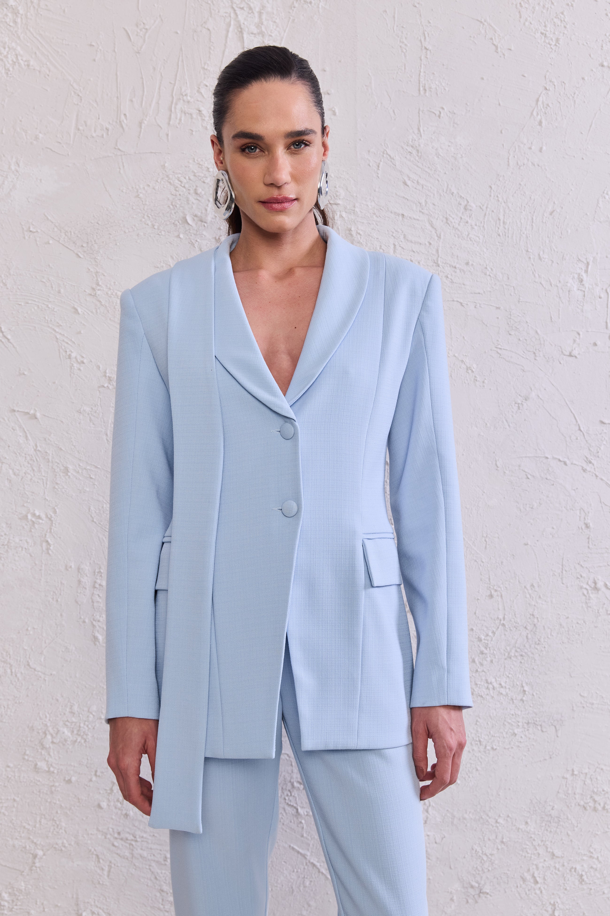 TD Blue Blazer And Pants Set