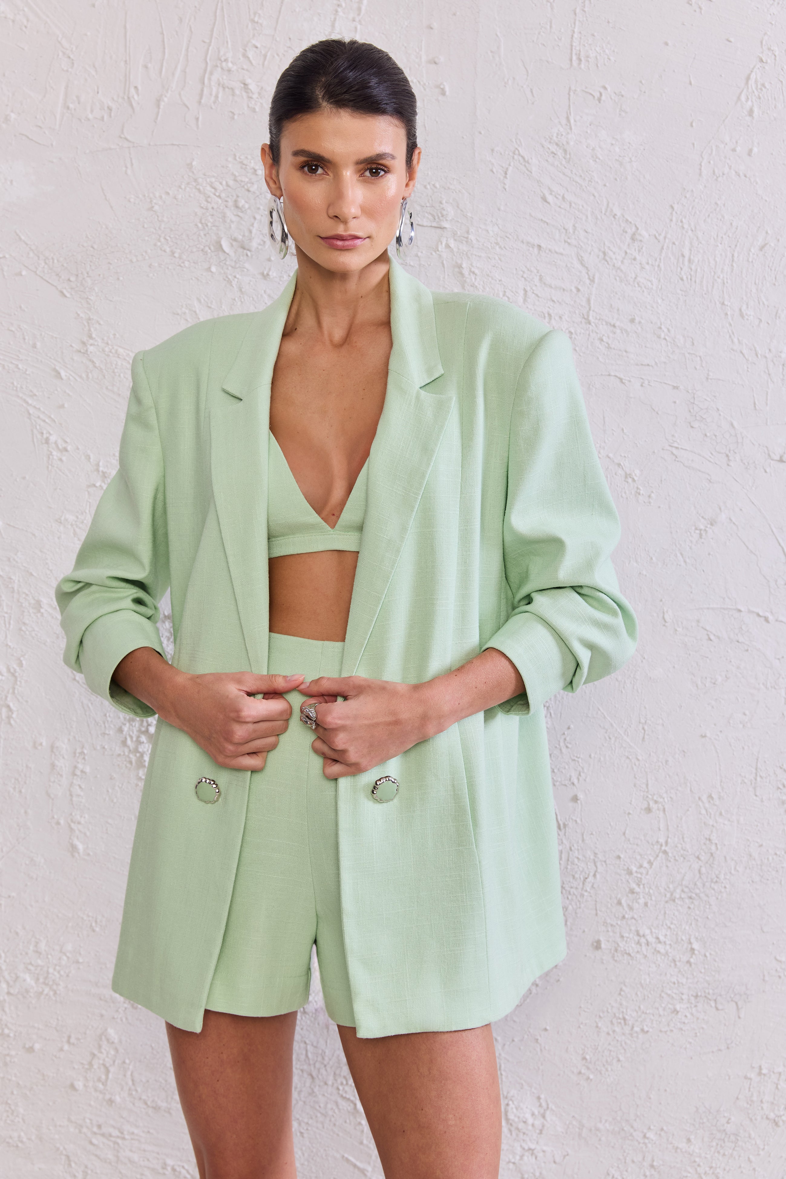 TD Mint Green Blazer Set