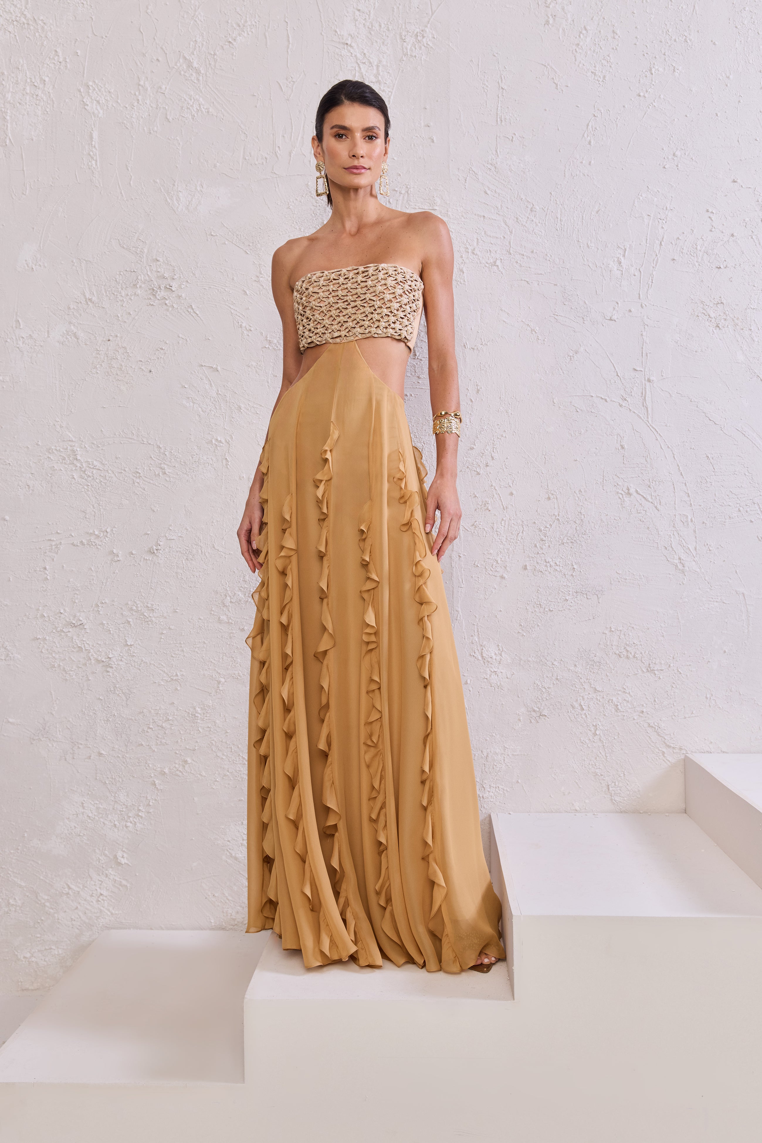 TD Beige Long Dress