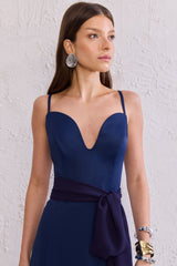 TD Dark Blue Long Dress