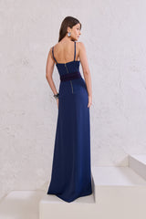 TD Dark Blue Long Dress