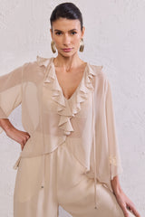 TD Beige Chifon Blouse