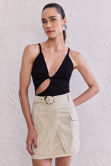 TD Stripped Short Skirt