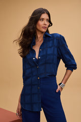 TD Checkered Blue Shirt