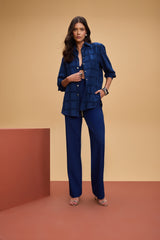 TD Checkered Blue Shirt