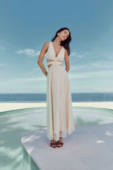 TD Off- White Midi Dress