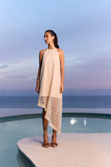 TD Asymetric Off-White Dress
