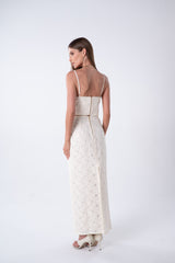 SK Off-White Skirt Set
