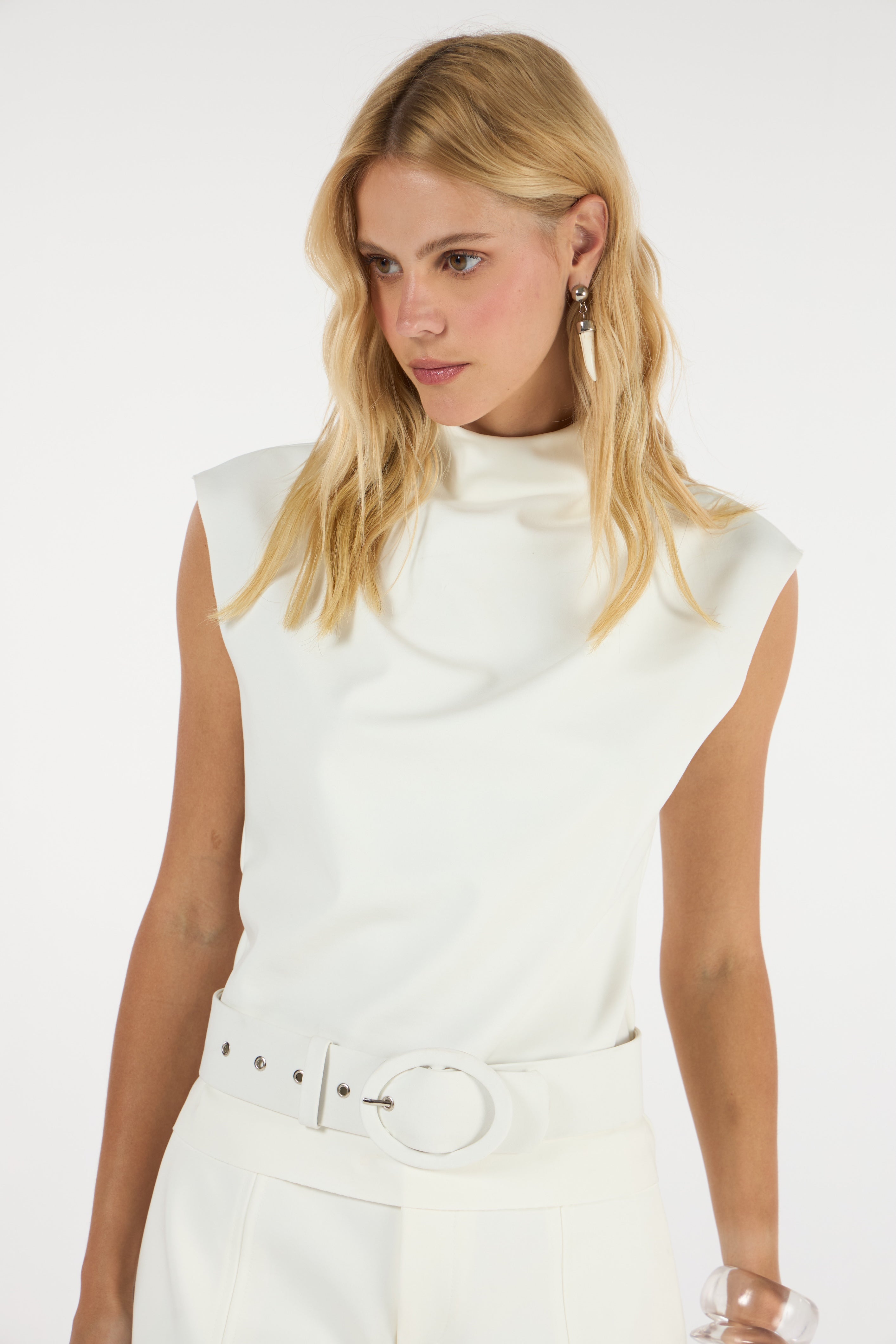TD White Shorts Set