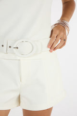 TD White Shorts Set
