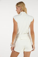TD White Shorts Set