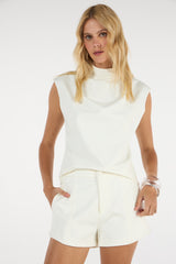 TD White Shorts Set