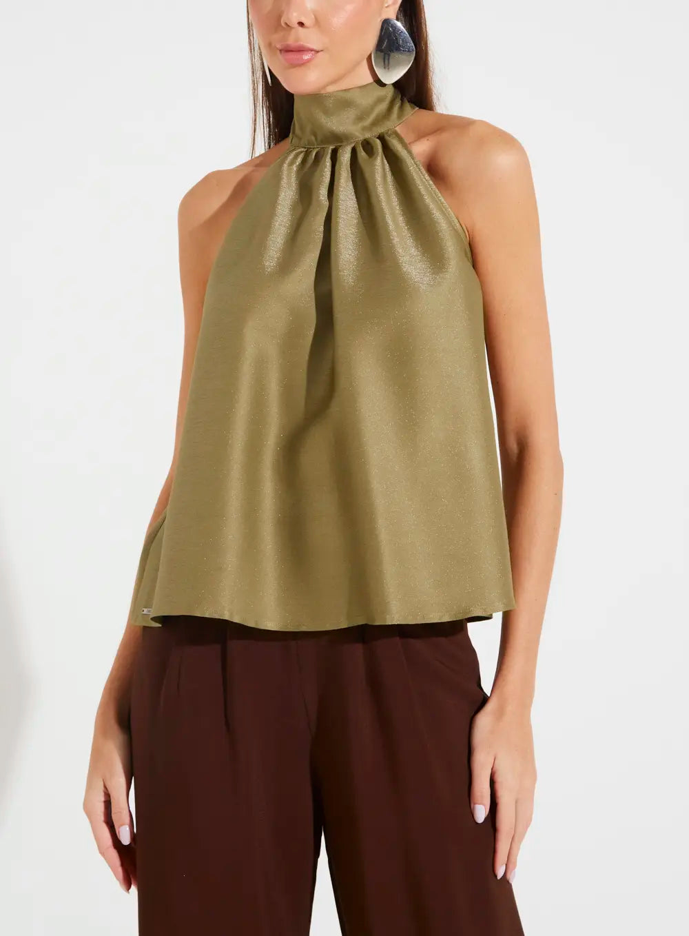 Collab Forum + TD Beige Mist Blouse