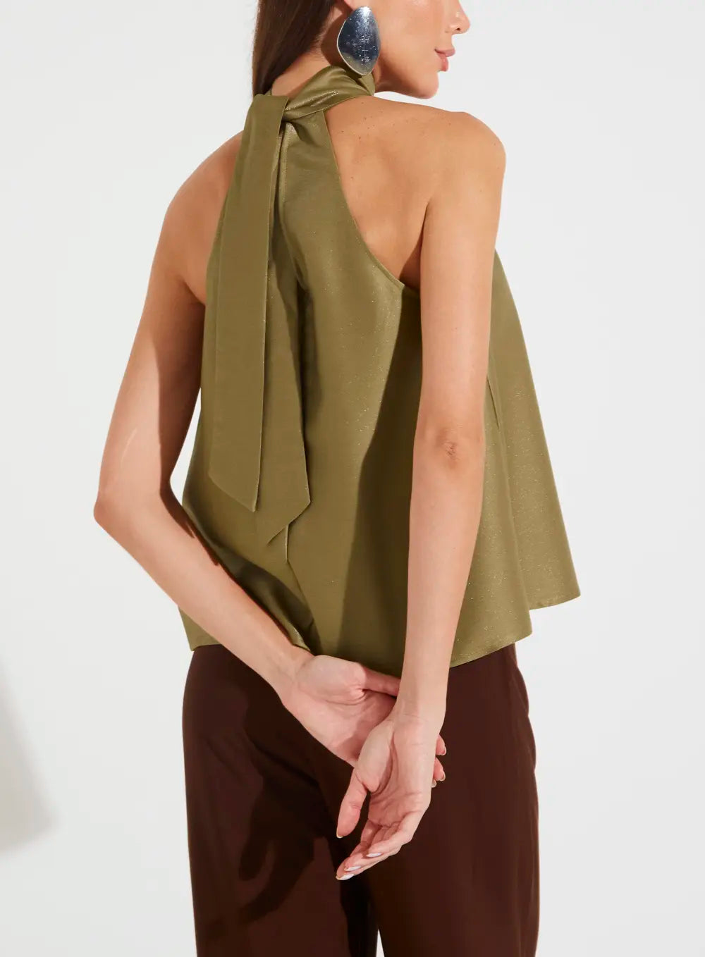 Collab Forum + TD Beige Mist Blouse