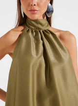 Collab Forum + TD Beige Mist Blouse