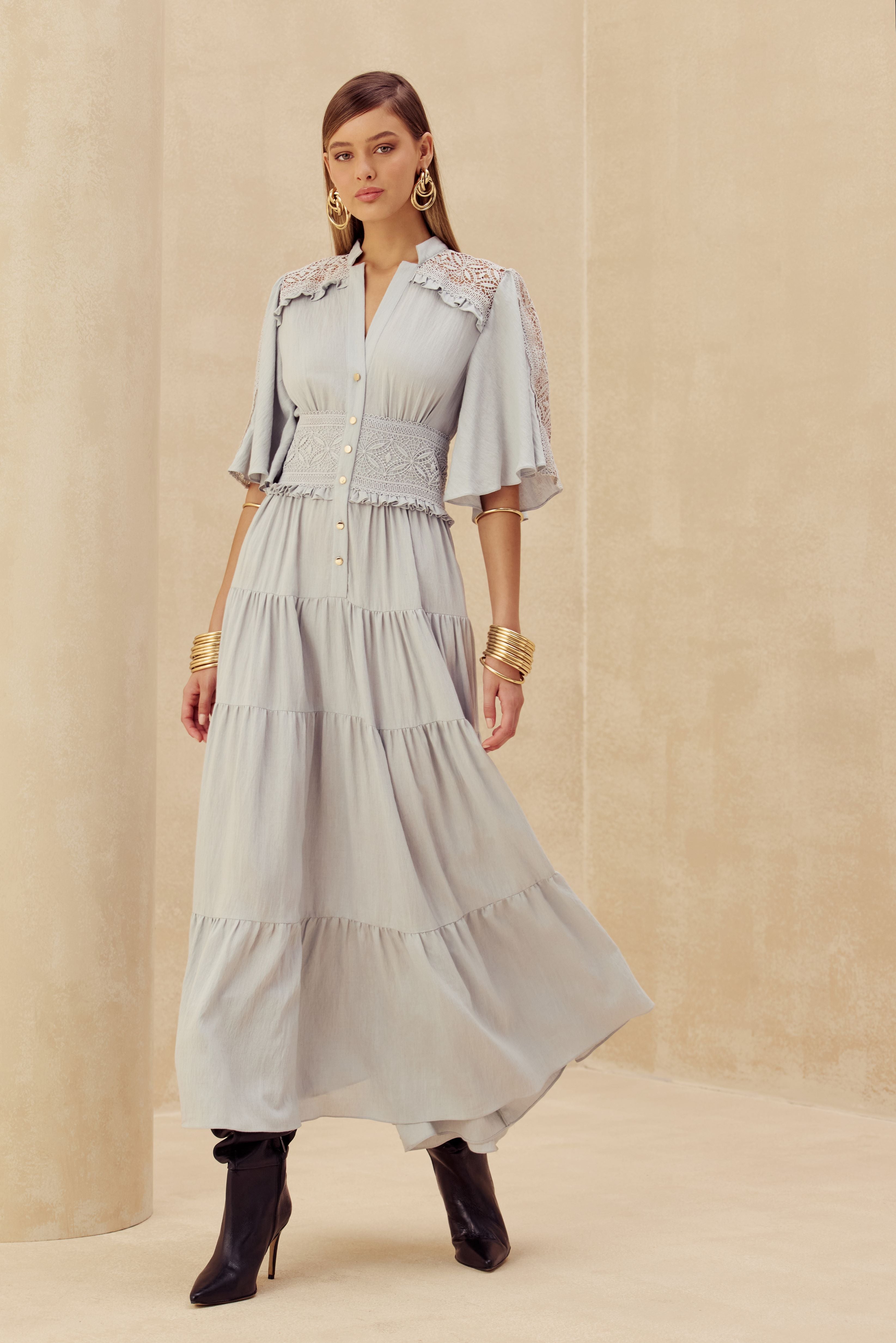 SK Grey Midi Dress