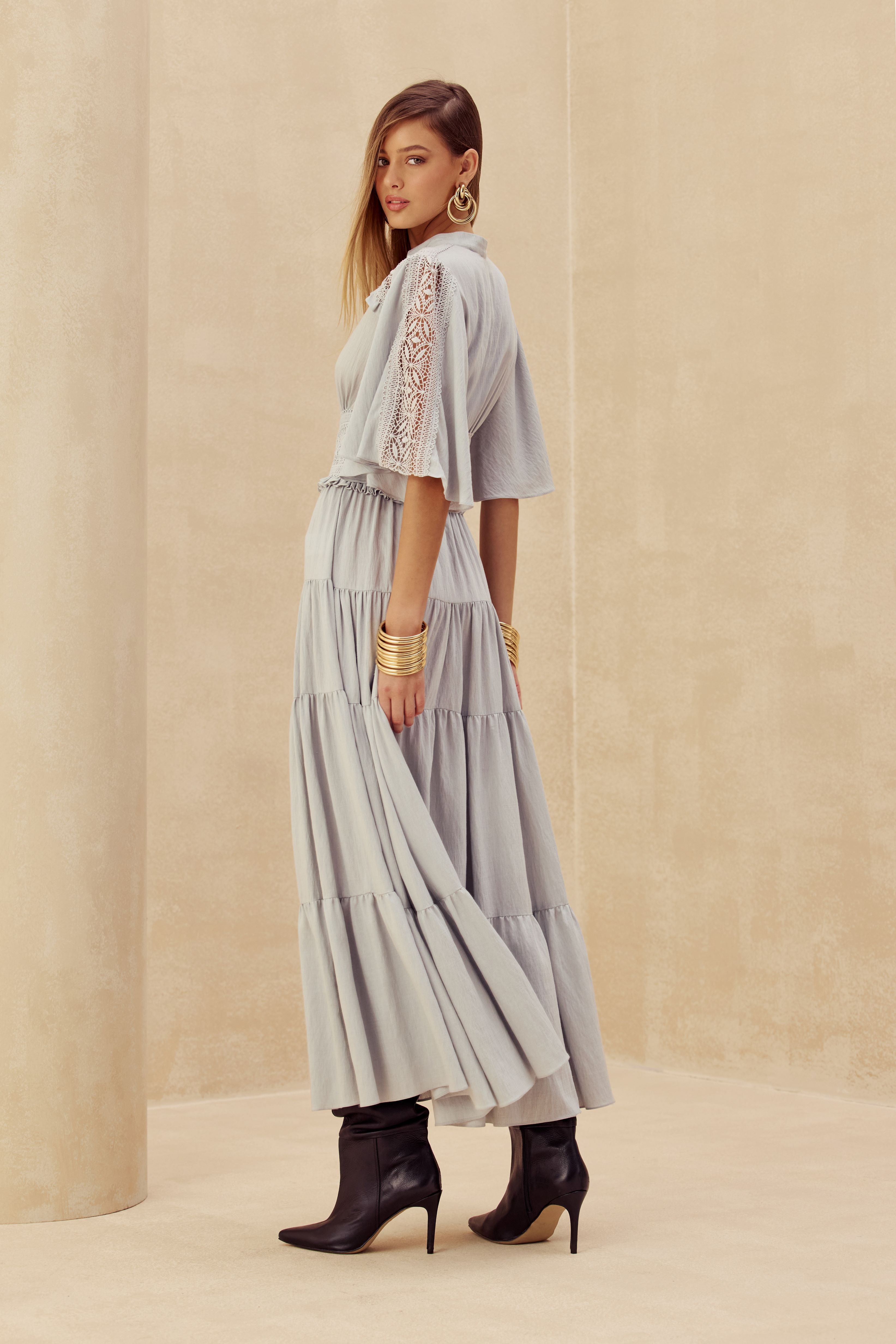 SK Grey Midi Dress