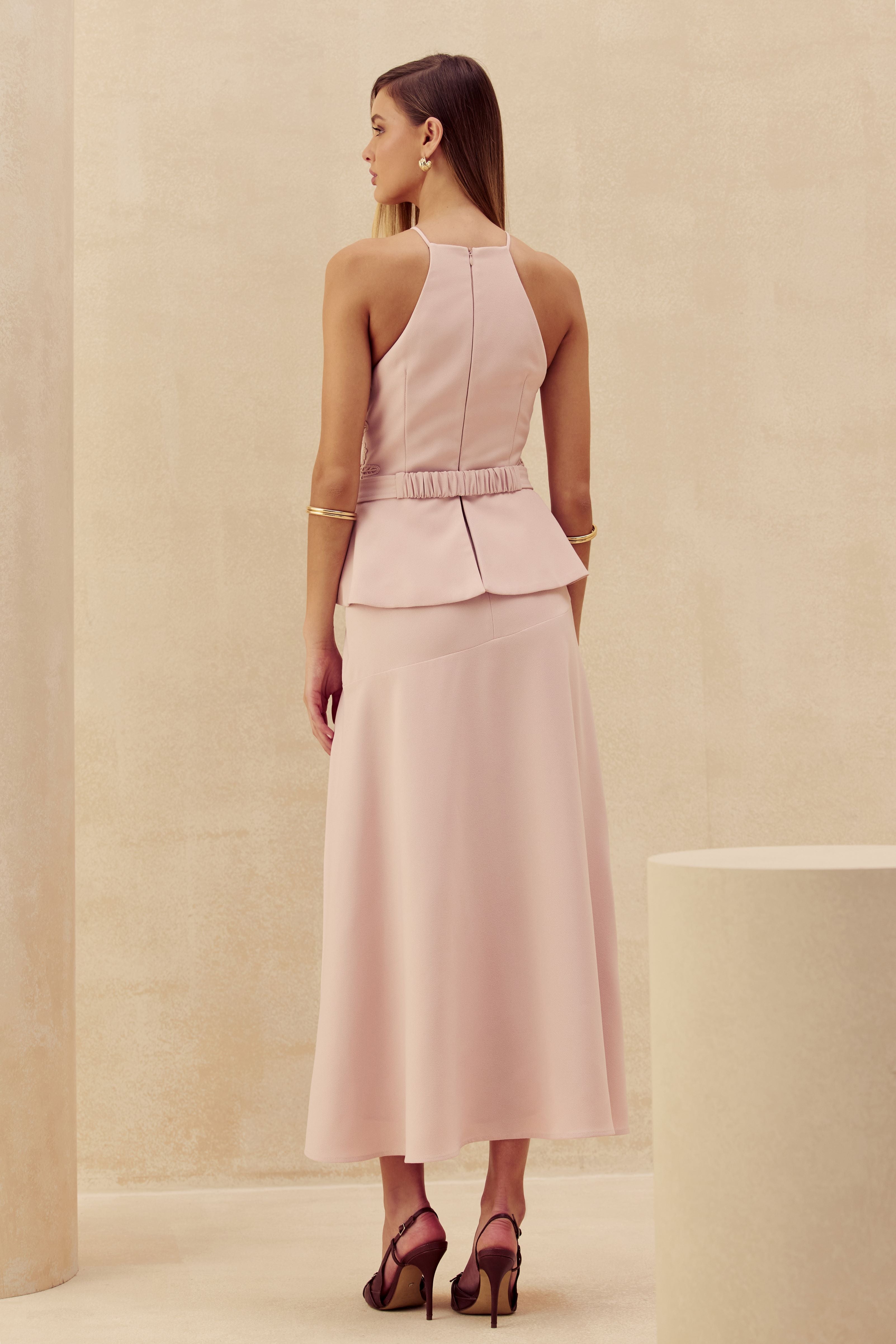 SK Pink Midi Dress