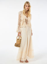 TD OFF-White Lace Blouse