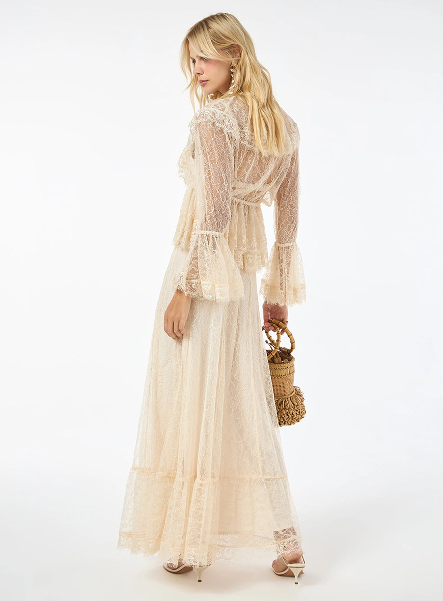 TD OFF-White Lace Blouse