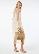 TD Off-white Lace Midi Dress