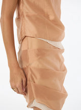 TD Beige Skirt Set