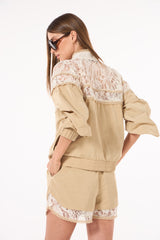 SK Beige Jacket Set