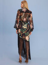 SK Black Floral Blouse