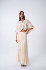 SK Off-White Midi Skirt