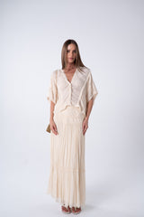 SK Off-White Midi Skirt