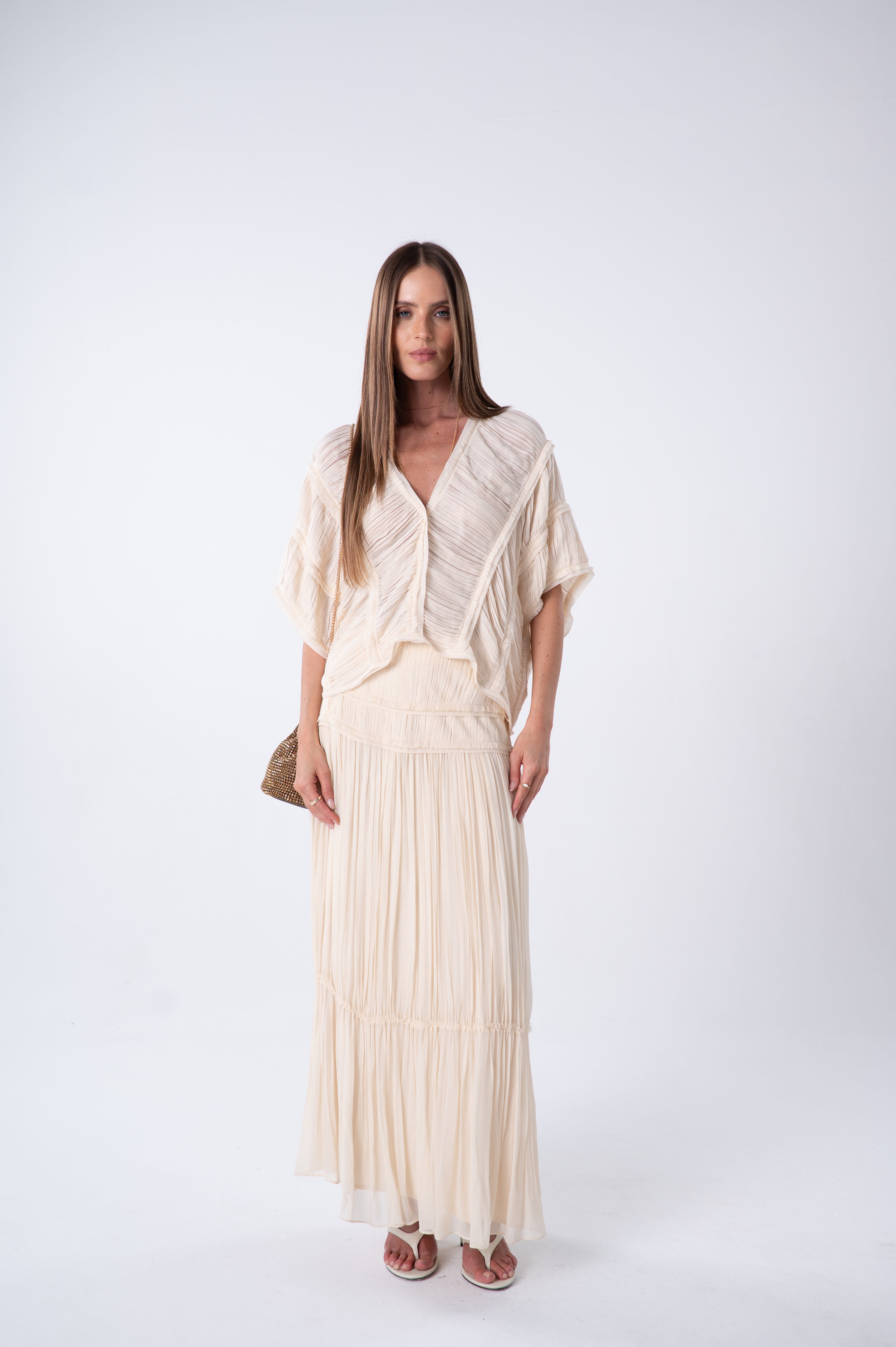 SK Off-White Midi Skirt