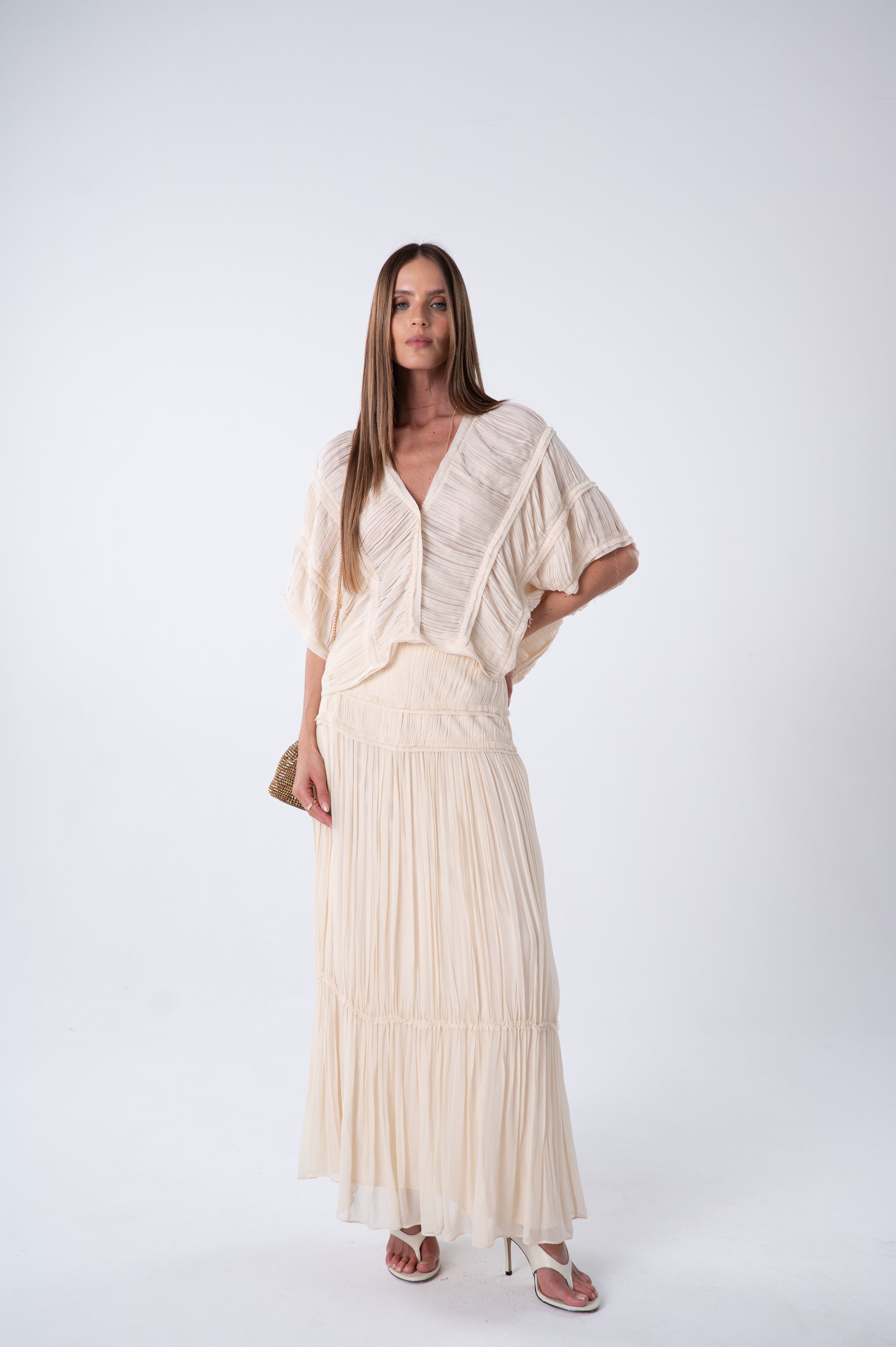 SK Off-White Midi Skirt