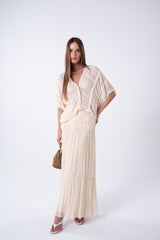 SK Off-White Midi Skirt