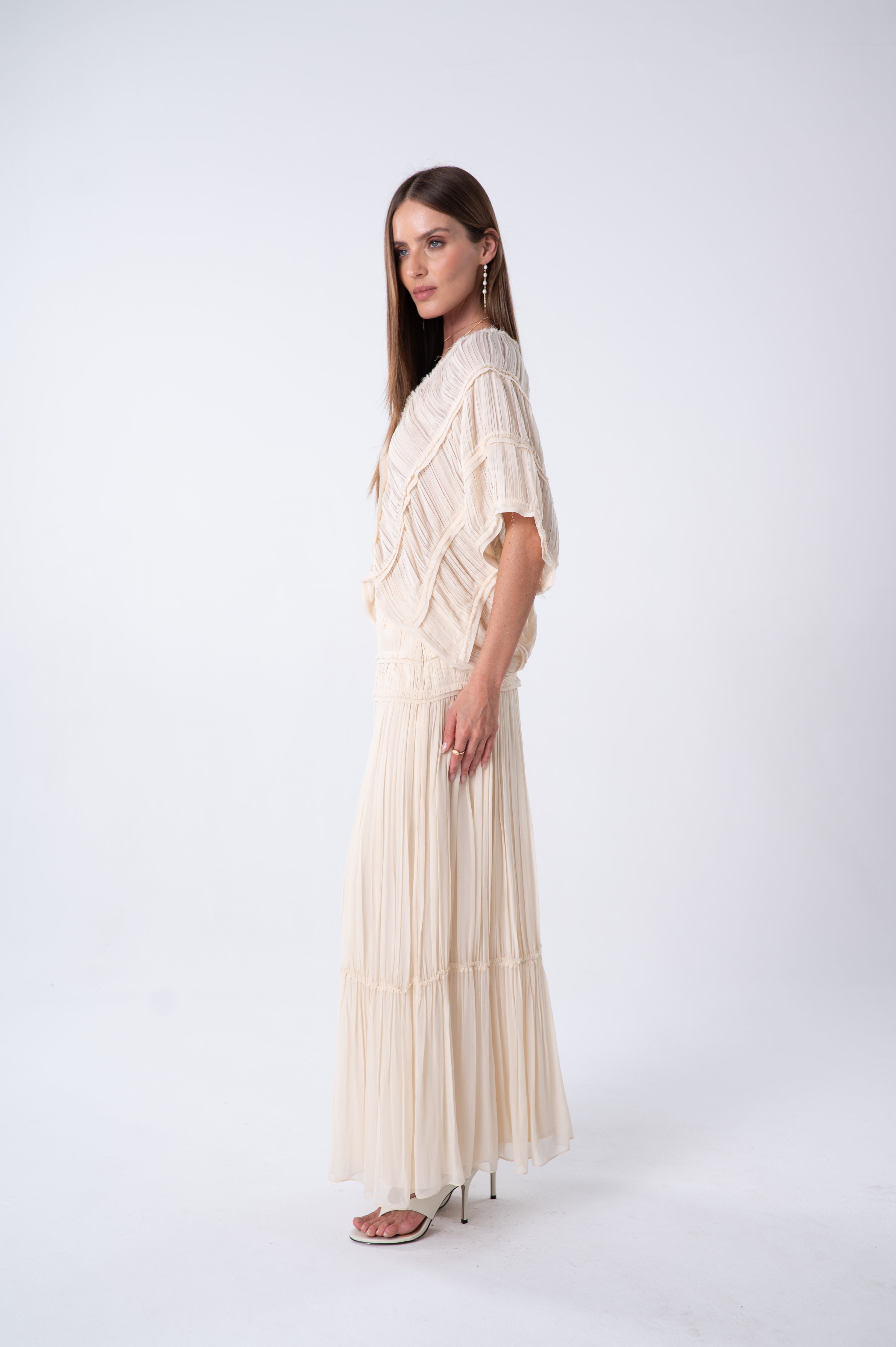 SK Off-White Midi Skirt