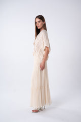 SK Off-White Midi Skirt
