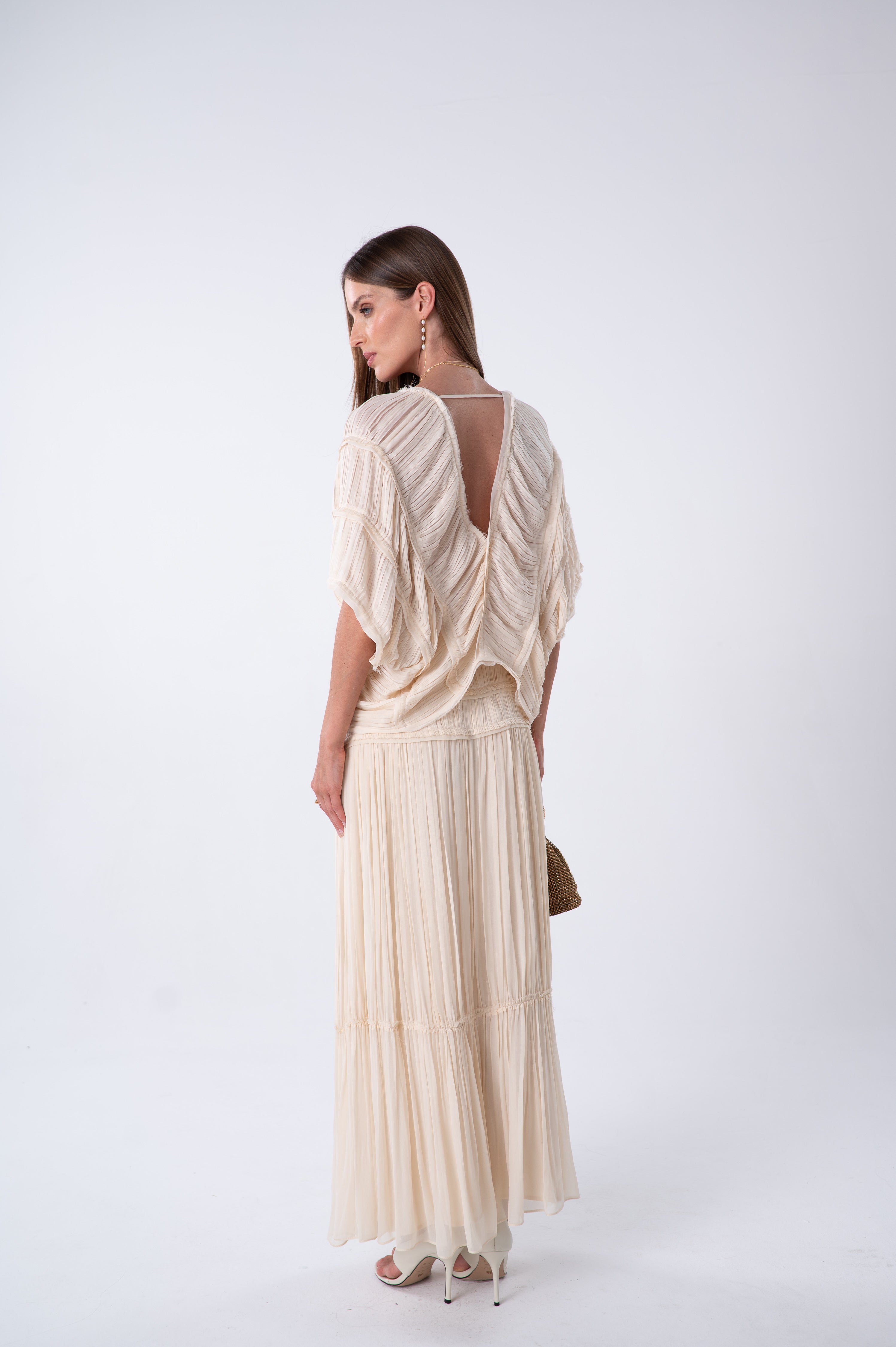 SK Off-White Midi Skirt