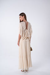 SK Off-White Midi Skirt