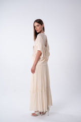 SK Off-White Midi Skirt
