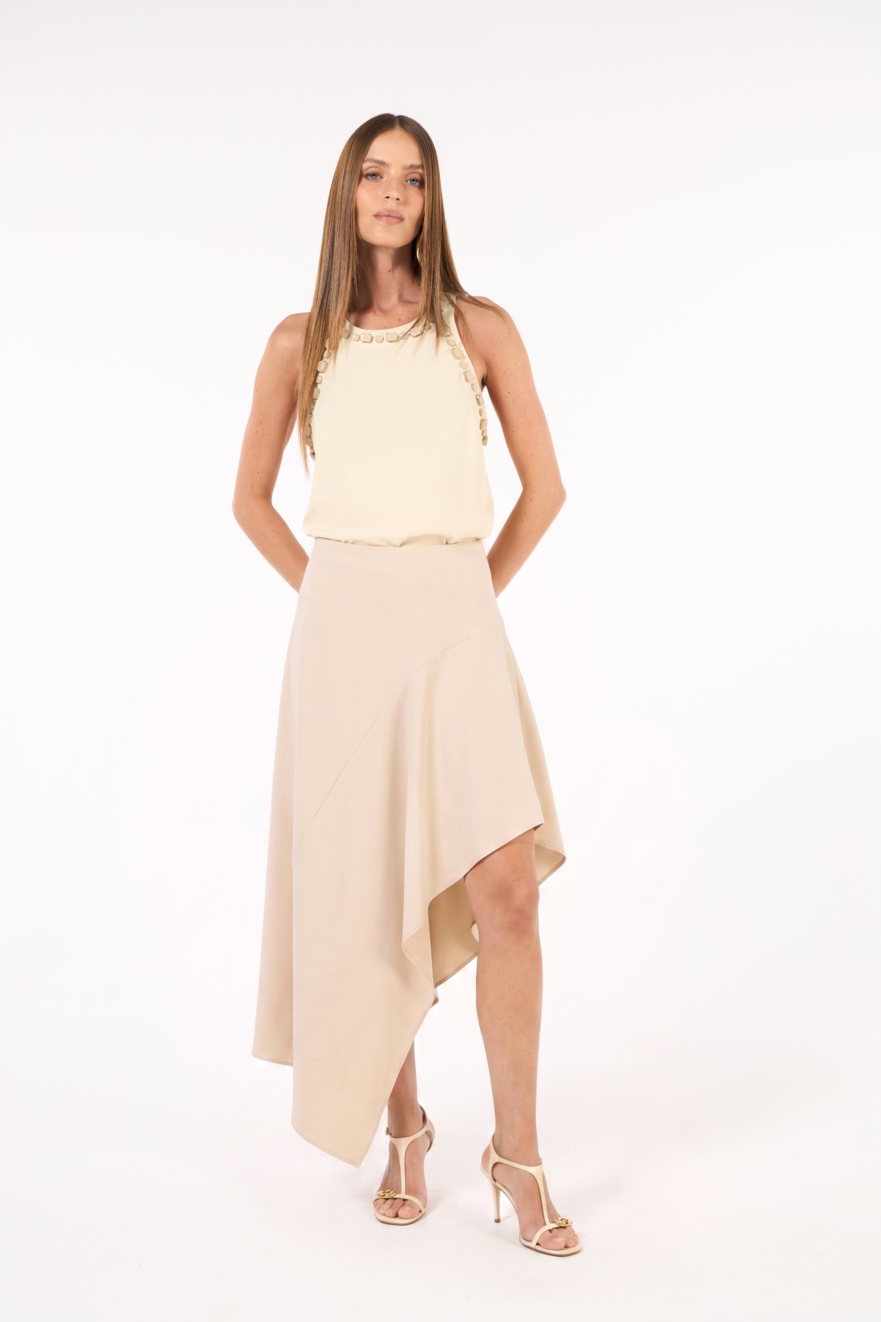 SK Light Beige Blouse