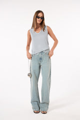 SK Grey Crochet Blouse